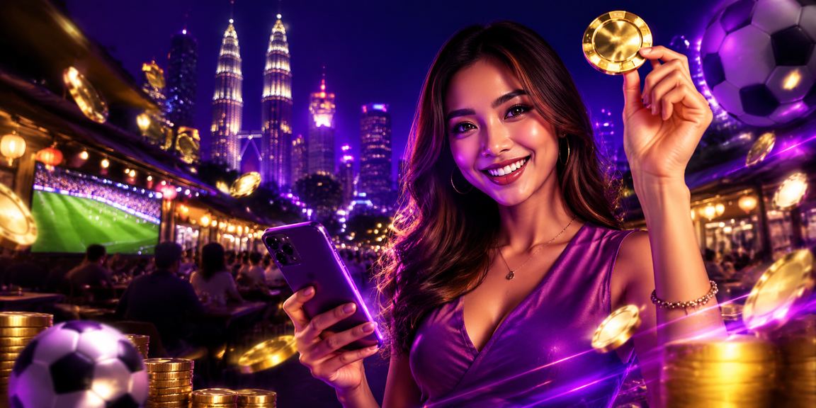 Pemain mengakses meja baccarat kasino dalam talian melalui telefon di Kuala Lumpur